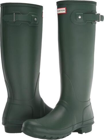 Hunter Women's Original Tall Rain Boots,Hunter Green (Matte) Size 9 in Saudi Arabia