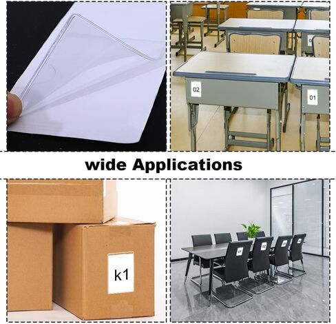 30 Pieces Self-Adhesive Business Card Pockets, 10 x 8 cm/3.9 x 3.1 Inch Self-Adhesive Index Card Holder with Top Open For Loading, Index Card Pockets Clear for Business Cards, Label in Saudi Arabia