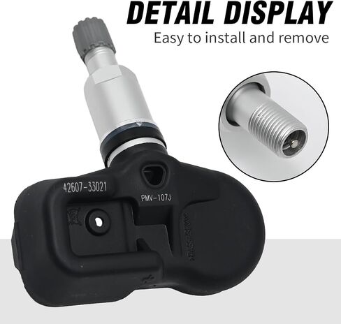 4 قطع 42607-33021 مستشعرات TPMS استبدال مستشعر ضغط الإطارات لسيارة Toyota Corolla Highlander Land Prius Tacoma Yaris لاستبدال Lexus ES350 GX460 RX330 SC430 يستبدل 550-0103 PMV-107J in Saudi Arabia