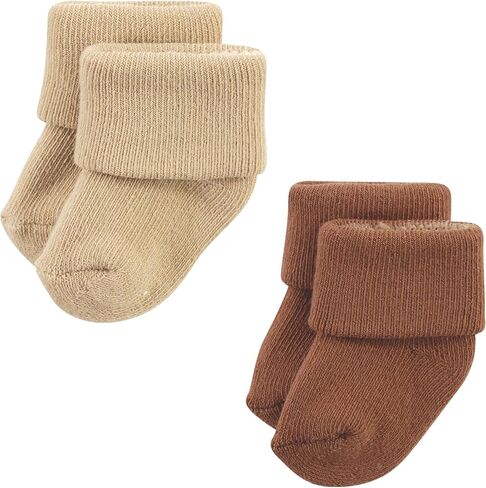 Hudson Baby Unisex Baby Cotton Rich Newborn and Terry Socks, Neutral Tones, 6-12 Months in Saudi Arabia