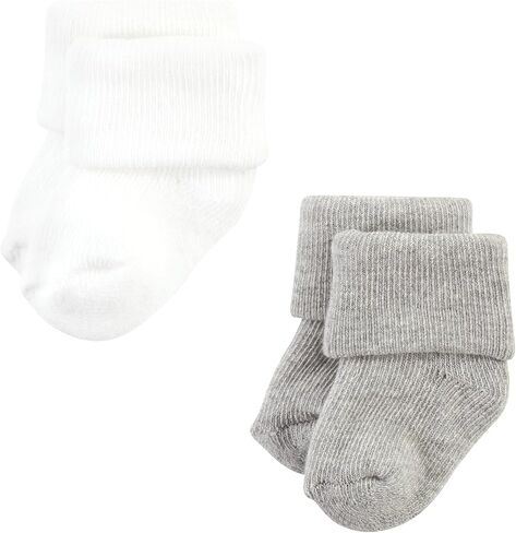 Hudson Baby Unisex Baby Cotton Rich Newborn and Terry Socks, Neutral Tones, 6-12 Months in Saudi Arabia