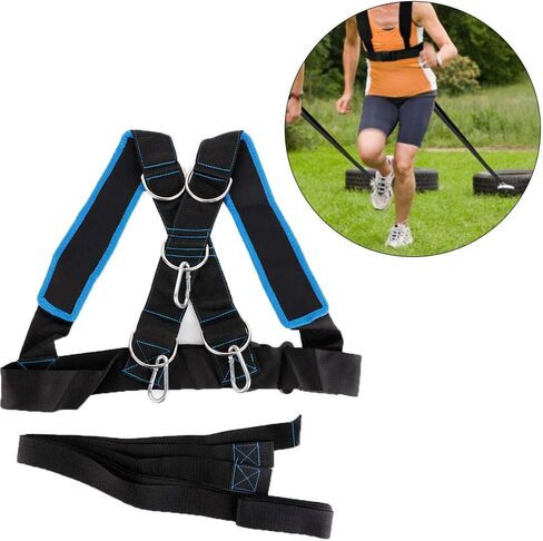 Speed Strength Training Sled Resistance Cord Set, Shoulder Harness Resistance Band Belt Sports Equipment Harness Workout Resistance Speed Training Trainer with Pull Strap Sprint Overspeed Training in Saudi Arabia