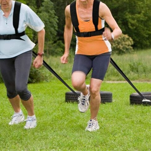 Speed Strength Training Sled Resistance Cord Set, Shoulder Harness Resistance Band Belt Sports Equipment Harness Workout Resistance Speed Training Trainer with Pull Strap Sprint Overspeed Training in Saudi Arabia