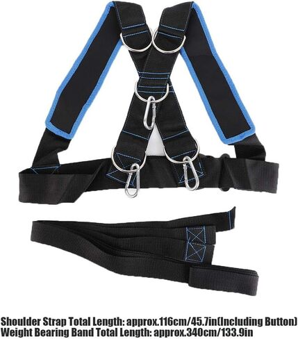 Speed Strength Training Sled Resistance Cord Set, Shoulder Harness Resistance Band Belt Sports Equipment Harness Workout Resistance Speed Training Trainer with Pull Strap Sprint Overspeed Training in Saudi Arabia