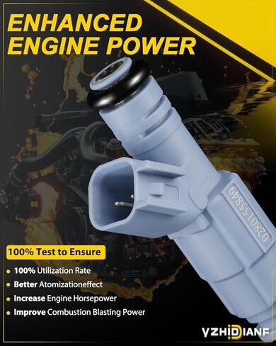 0280155849 حاقن وقود عالي الأداء لـ: -Jeep Grand Cherokee Commander، لـ: -Dodge Dakota Durango، لـ: -Chrysler Aspen، لـ: -Mitsubishi Raider 2001-2007، 4.7L V8 (8 قطع جديدة كليًا) in Saudi Arabia