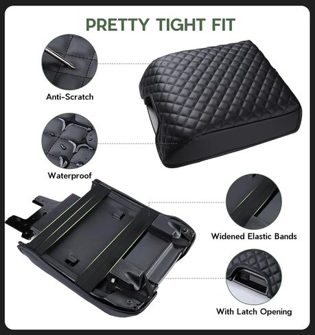 غطاء وحدة التحكم المركزية متوافق مع Ford F150 2015-2020، F250 F350 F450 2017-2022، Expedition 2018-2023، غطاء صندوق مسند الذراع من جلد البولي يوريثان، ملحقات داخلية للشاحنة، واقي وسادة مضاد للخدش in Kuwait