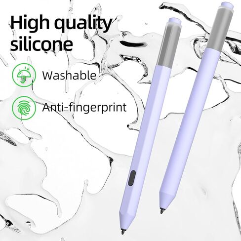 AZF Silicone Case Compatible with Amazon Stylus Pen Case, Non-Slip Soft Silicone Cover Sleeve for Fire Max 11 (2023) & Amazon Fire HD 10, (13th Gen, 2023) Tablets Stylus Pen case. (Lavender Purple) in Saudi Arabia