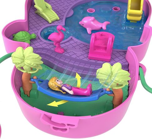 Polly Pocket Dolls & Playset with Pets & 13 Accessories, 2-in-1 Momma Monkey & Baby Wearable Purse & Animal Toy in Saudi Arabia