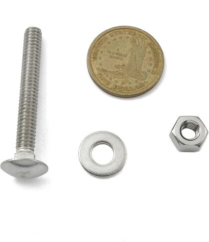 Carriage Bolt Pro Bamboo Kitchen 10PCS 1/4-20x2Inch Stainless Steel Carriage Screw Hex Nut and Flat Washer Kits in Saudi Arabia