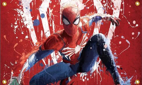 FreedomAction - Spiderman Flag for Room Decor - 3x5' Hanging Tapestry for Bedroom, Gaming Room, Kids room, College Dorm & Apartment - Easy to Hang, 4 Grommet Eyelets - Unique Print - Decorations & in Saudi Arabia