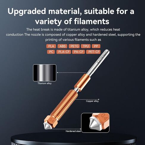 Creality K1C Ceramic Heating Block Kit, Original Hotend Kit with All Metal Quick Swap Nozzle, 300°C High Temperature Resistance High Thermal Conductivity High Flow Printing Heating Block Kit for K1C in Saudi Arabia