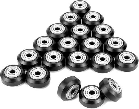 QWORK 3D Printer POM Roller, 20 Pcs High Speed Gantry Wheels, V-Slot Bearing Wheel, POM Pulley Wheel with 625ZZ Bearing, for Ender 3 Pro CR-10, CR-10S Series 3D Printer CNC Machines in Saudi Arabia