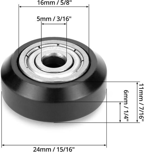 QWORK 3D Printer POM Roller, 20 Pcs High Speed Gantry Wheels, V-Slot Bearing Wheel, POM Pulley Wheel with 625ZZ Bearing, for Ender 3 Pro CR-10, CR-10S Series 3D Printer CNC Machines in Saudi Arabia