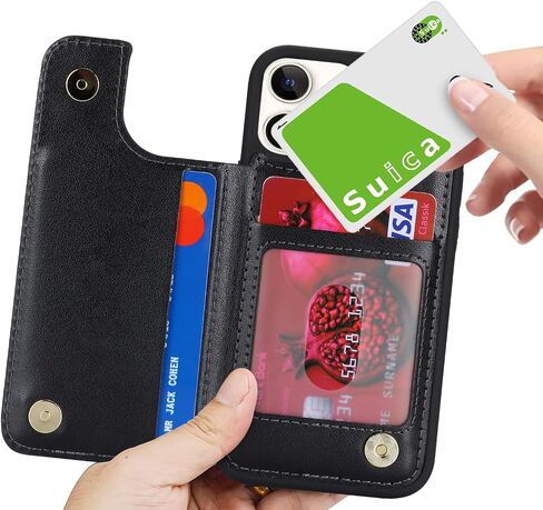 iCoverCase Compatible with iPhone 12 Mini Case with Card Holder, Wallet Phone Case for Women Men RFID Blocking PU Leather Protective Case 5.4 Inch (Beige) in Kuwait