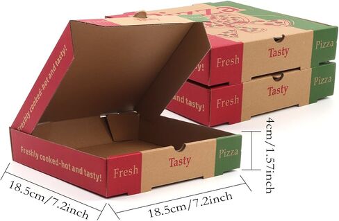 Rocutus Pizza Boxes,15 Pack Kraft Corrugated Pizza Boxes Pizza Containers Food Delivery Boxes,Take Out Containers Gift Packing Boxes Takeaway Mailing Shipping Storage Boxes (9 Inches) in Saudi Arabia