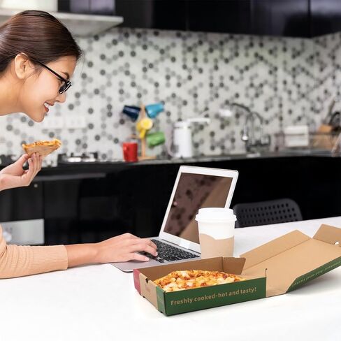 Rocutus Pizza Boxes,15 Pack Kraft Corrugated Pizza Boxes Pizza Containers Food Delivery Boxes,Take Out Containers Gift Packing Boxes Takeaway Mailing Shipping Storage Boxes (9 Inches) in Saudi Arabia