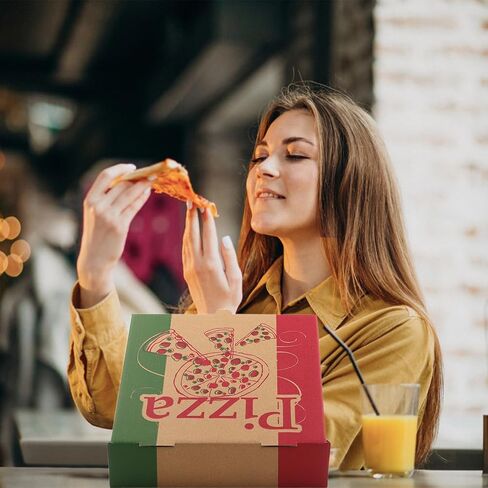 Rocutus Pizza Boxes,15 Pack Kraft Corrugated Pizza Boxes Pizza Containers Food Delivery Boxes,Take Out Containers Gift Packing Boxes Takeaway Mailing Shipping Storage Boxes (9 Inches) in Saudi Arabia