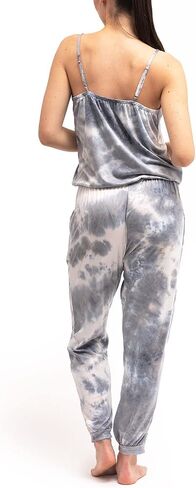 Hello Mello Dyes The Limit Women’s Lounge Tank Sleeveless Soft Jumpsuit Long Romper in Saudi Arabia