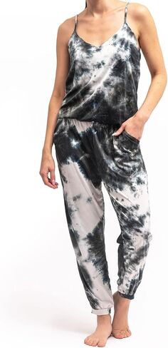 Hello Mello Dyes The Limit Women’s Lounge Tank Sleeveless Soft Jumpsuit Long Romper in Saudi Arabia