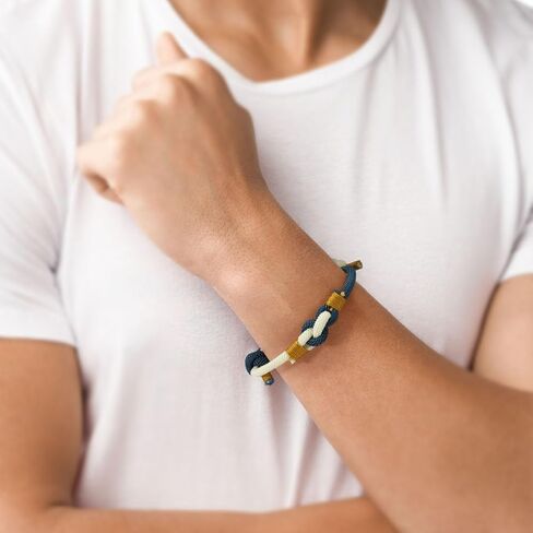 زوجين سلسلة سوار، حبل مطابقة سوار لصديقها صديقة، انزلاق عقدة الصداقة الحب وعد أساور قابلة للتعديل هدية مجوهرات لذكرى عيد الحب، الأبيض والأزرق in Kuwait