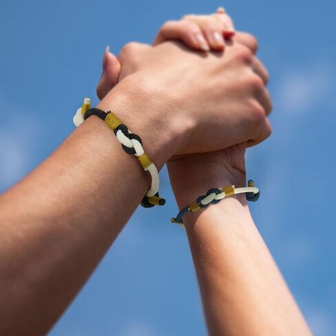 زوجين سلسلة سوار، حبل مطابقة سوار لصديقها صديقة، انزلاق عقدة الصداقة الحب وعد أساور قابلة للتعديل هدية مجوهرات لذكرى عيد الحب، الأبيض والأزرق in Kuwait