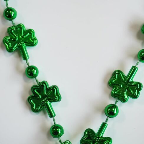 قلادة البرسيم لعيد القديس باتريك من خرز شامروك الأخضر، إكسسوارات يوم القديس باتريك بالجملة لتفضلات الحفلات in Kuwait