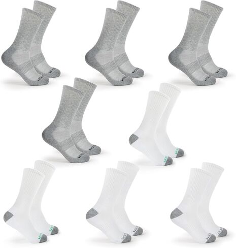 Fruit of the Loom Athletic Crew Socks for Men, 8 Pair Multi Pack - Cushioned, Breathable, Arch Support, Size 6-12 in Saudi Arabia