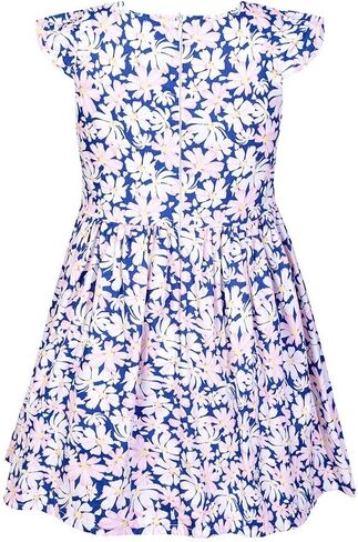 فستان SMILING PINKER للفتيات الصغيرات بعقدة على شكل زهرة صيفية مع أكمام مكشكشة in Kuwait