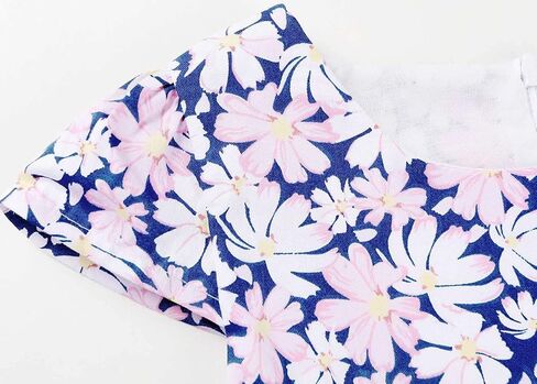 فستان SMILING PINKER للفتيات الصغيرات بعقدة على شكل زهرة صيفية مع أكمام مكشكشة in Kuwait