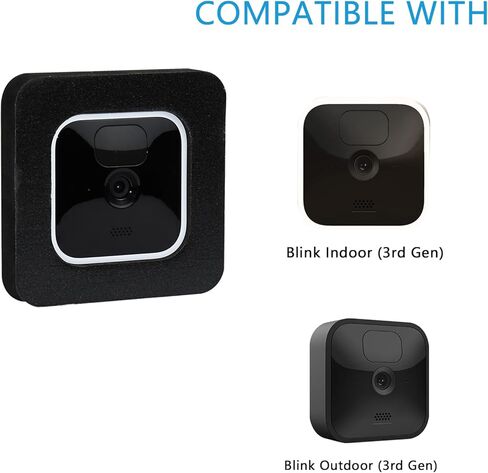حامل نافذة متوافق مع Blink Outdoor (الجيل الثالث)، كاميرا Blink الداخلية، 2 حزمة كاميرا مثبتة على الحائط للنوافذ/الأبواب الزجاجية الفردية، حامل كاميرا الأمان، أسود in Kuwait
