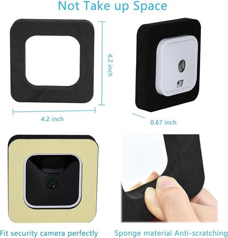 حامل نافذة متوافق مع Blink Outdoor (الجيل الثالث)، كاميرا Blink الداخلية، 2 حزمة كاميرا مثبتة على الحائط للنوافذ/الأبواب الزجاجية الفردية، حامل كاميرا الأمان، أسود in Kuwait