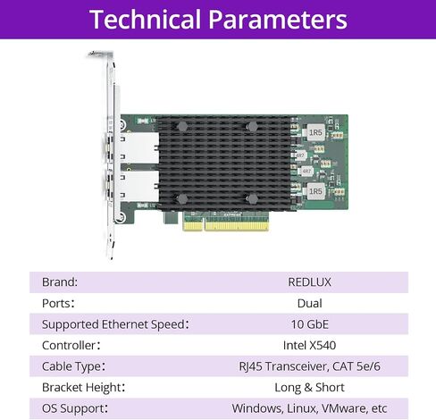 10GB PCI-e Network Card(NIC) with Intel 82599EN Chip, Signle SFP+ Port, Compare to Intel X520-DA1, PCIE 2.0 X8, Support Windows/Windows Server/Linux/Vmware Esxi in Saudi Arabia