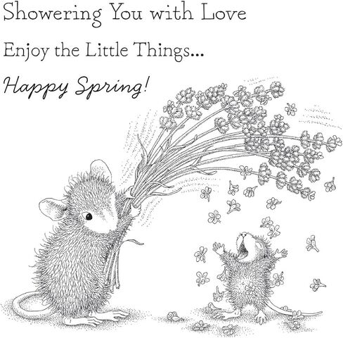 Spellbinders Flower Shower Cling Rubber Stamp Set, Red in Saudi Arabia