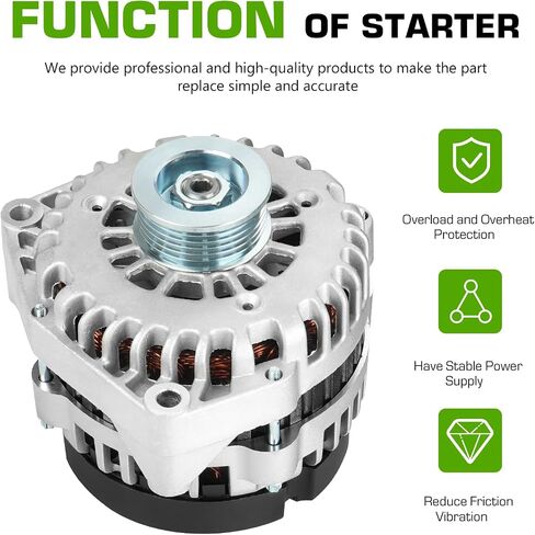 Alternator 400-12247 Compatible with 2005 2006 GMC Sierra Chevrolet Silverado Avalanche 1500 2500 3500 2007 Classic ADR0368 15200268 15225927 400-12380 in Saudi Arabia