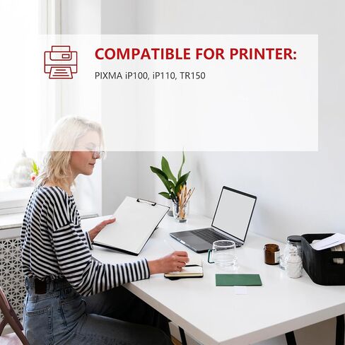 خراطيش حبر الطابعة الملونة PGI-35 باللون الأسود وCLI-36 (3 عبوات، 2 أسود/1 ثلاثي الألوان) - بديل حبر Lometic PGI35 CLI36 لحبر Canon 35 36 للعمل مع طابعة PIXMA iP100، iP110، TR150 in Kuwait