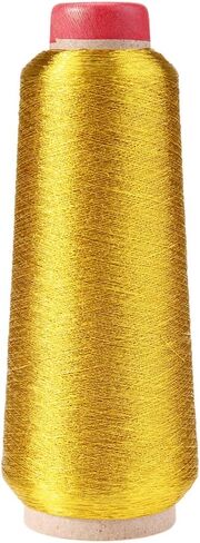 Metallic Thread Embroidery Gold Silver Machine Embroidery Threads Polyester Sewing Thread Spools for Embroidery (Gold) in Saudi Arabia