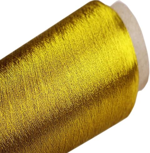 Metallic Thread Embroidery Gold Silver Machine Embroidery Threads Polyester Sewing Thread Spools for Embroidery (Gold) in Saudi Arabia