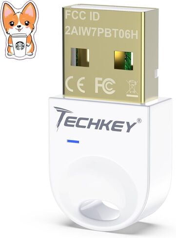 USB Bluetooth Adapter 5.3 for Desktop PC, Really Plug & Play Mini Bluetooth V10 EDR Dongle Receiver & Transmitter for Laptop Computer Bluetooth Windows 11/10/8.1-Natural White in Saudi Arabia