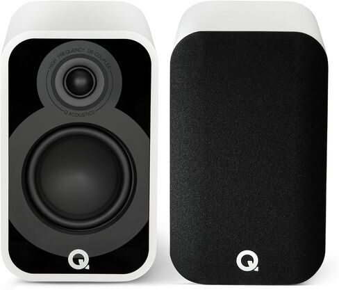 Q Acoustics 5010 Compact Bookshelf Speakers Pair Satin White - 4.5" Mid/Bass Driver, 1" Tweeter - Stereo System for Home Theater Entertainment Center, Surround Sound TV/Record Player in Saudi Arabia