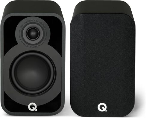 زوج مكبرات صوت مدمجة على رف الكتب Q Acoustics 5010 باللون الأبيض الساتان - مشغل صوت متوسط/جهير 4.5 بوصة، مكبر صوت 1 بوصة - نظام ستيريو لمركز الترفيه المنزلي، ومشغل تسجيل/تلفزيون صوت محيطي in Kuwait