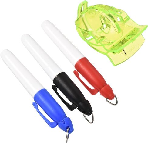 PATIKIL Golf Ball Liner, Clamp Style Line Marking Drawing Stencils Marker Alignment Tool with Pens Golf Sport in Kuwait