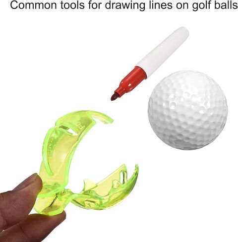 PATIKIL Golf Ball Liner, Clamp Style Line Marking Drawing Stencils Marker Alignment Tool with Pens Golf Sport in Kuwait