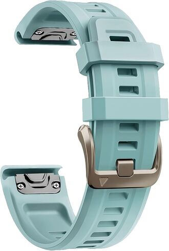 20MM Watch Band for Garmin fenix 5s 6s 7s pro solar Quick fit with light gold buckle soft silicone 20 bands Replacement for garmin epix pro gen 2 42mm Descent Mk2s/3/3i for women in Saudi Arabia