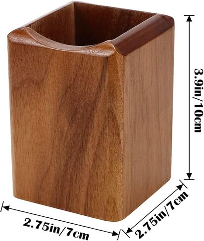 Natural Wooden Pen Box Desktop Stationery Organizer Creative Simple Solid Wood Pencil Holder for Office Supplies (Beech Wood) in Saudi Arabia