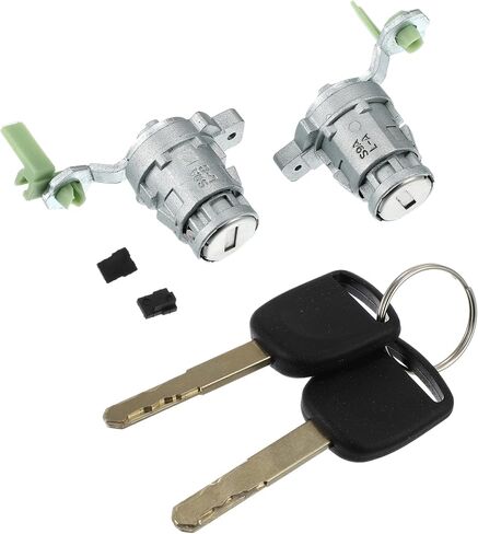 مجموعة أسطوانة قفل الباب X AUTOHAUX مع مفتاحين لهوندا CR-V 2002-2006 لعنصر Honda 2003-2011 قفل الباب الجانبي للسائق الأمامي الأيسر 72185-S9A-013 72185-S9A-003 72145-S9A-013 72145-S9A-003 in Saudi Arabia