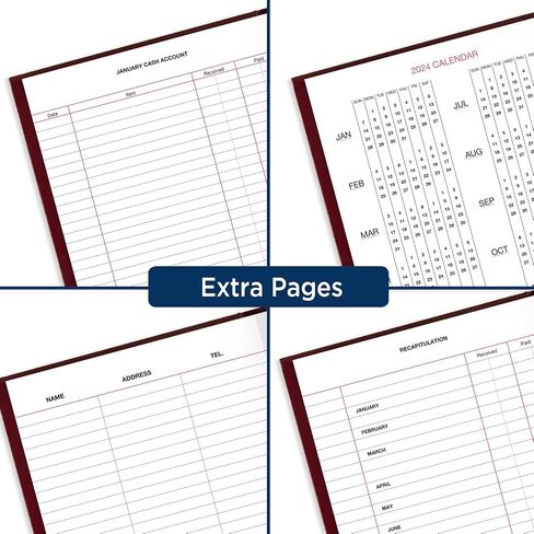 AT-A-GLANCE 2024 Daily Diary, Standard Planner Journal, 12 Month, 5-3/4" x 8-1/4", Small, Hardcover, Red (SD3891324) in Saudi Arabia