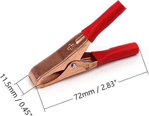Fielect 2Pcs 10A Heavy-Duty Insulated Alligator Clips,Battery Crocodile Electrical Test Clamps,Battery Charger Clamp for Car Auto Vehicle Boat Red and Black in Saudi Arabia