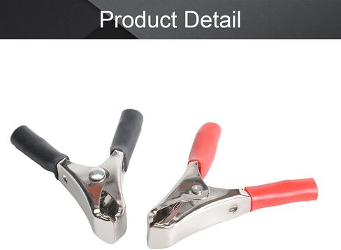 Fielect 2Pcs 10A Heavy-Duty Insulated Alligator Clips,Battery Crocodile Electrical Test Clamps,Battery Charger Clamp for Car Auto Vehicle Boat Red and Black in Saudi Arabia