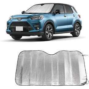 Fogfar Pack-1 Car Front Windshield Protection Cover, 51.1" x 23.6" Durable Car Sun Shade, Universal Automobile Replacements, for Most Cars, Trucks and Vans (Silver)