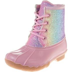 Josmo Unisex-Child Girls Winter Outdoor Snow Rain Lace-up Duck Boots